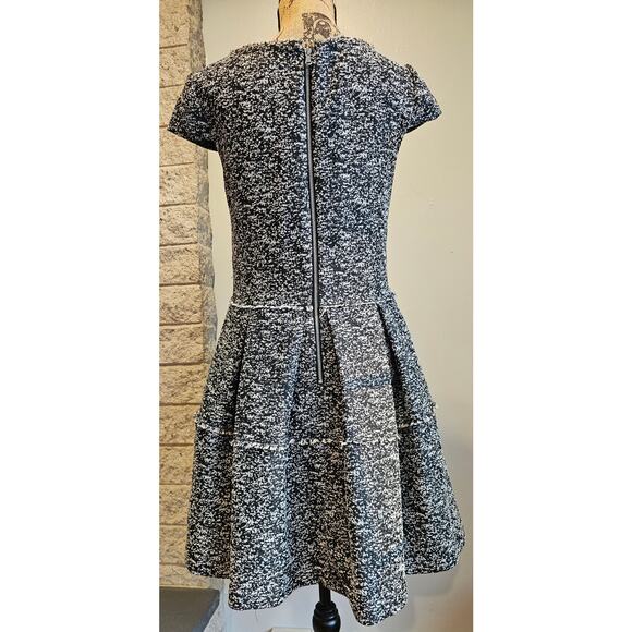Betsey Johnson Dress Tweed Fit/Flare Black White, Fully Lined, Gorgeous, Sz 6 - Picture 3 of 16